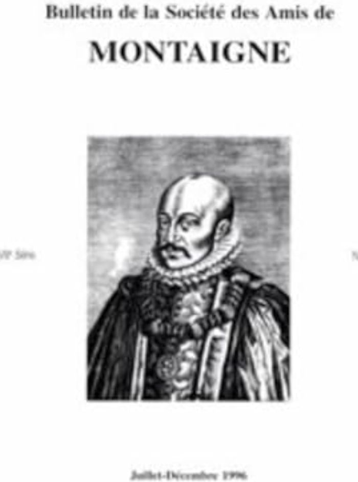 Couverture du livre « BULLETIN DE LA SOCIETE DES AMIS DE MONTAIGNE. VIII, 1996-2, N  4 » de Collectif, librairie Les Contes Infusés à Corte