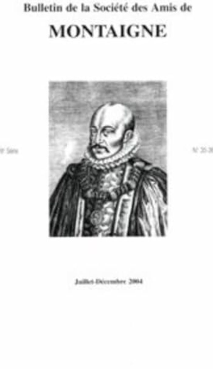 Couverture du livre « BULLETIN DE LA SOCIETE DES AMIS DE MONTAIGNE. VIII, 2004-2, N  35-36 » de Collectif, librairie Les Contes Infusés à Corte