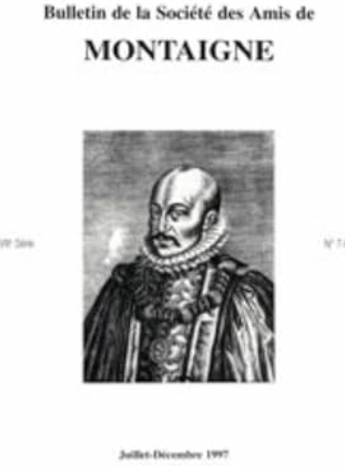 Couverture du livre « BULLETIN DE LA SOCIETE DES AMIS DE MONTAIGNE. VIII, 1997-2, N 7-8 » de Collectif, librairie Les Contes Infusés à Corte