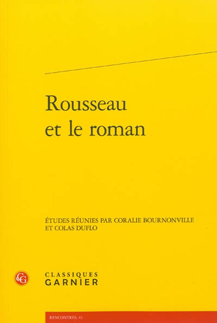 Couverture du livre « ROUSSEAU ET LE ROMAN » de Colas Duflo, librairie Les Contes Infusés à Corte