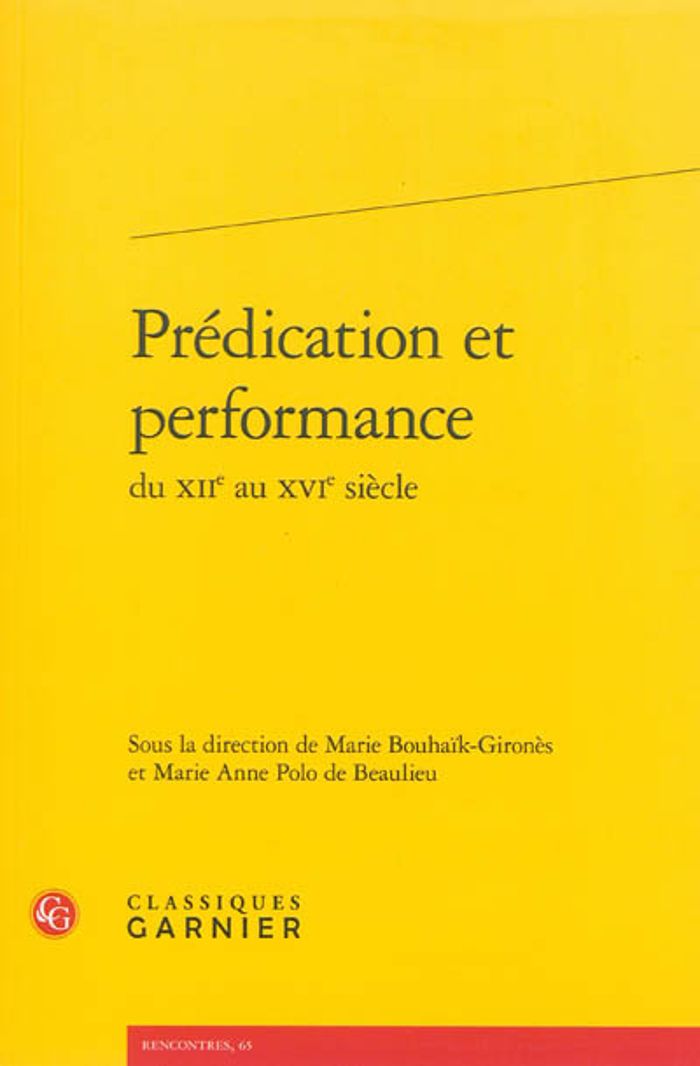 Couverture du livre « PREDICATION ET PERFORMANCE », librairie Les Contes Infusés à Corte