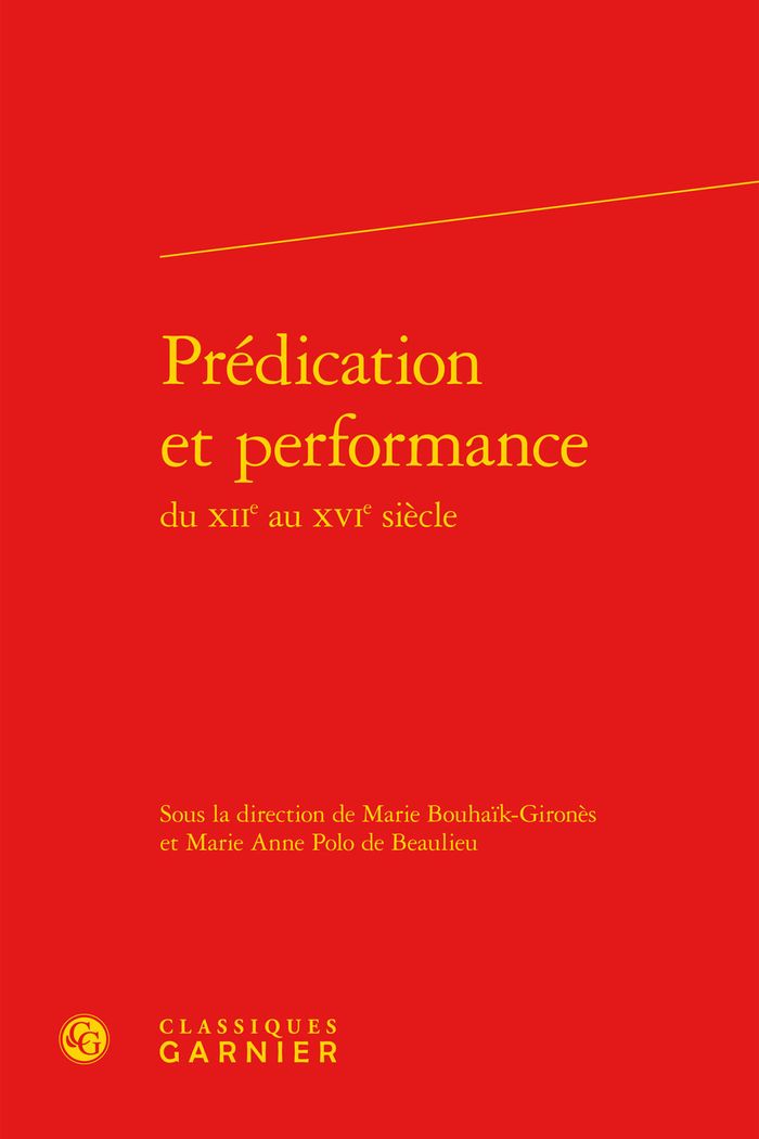 Couverture du livre « PREDICATION ET PERFORMANCE » de M. Bouhaik-Girones, librairie Les Contes Infusés à Corte