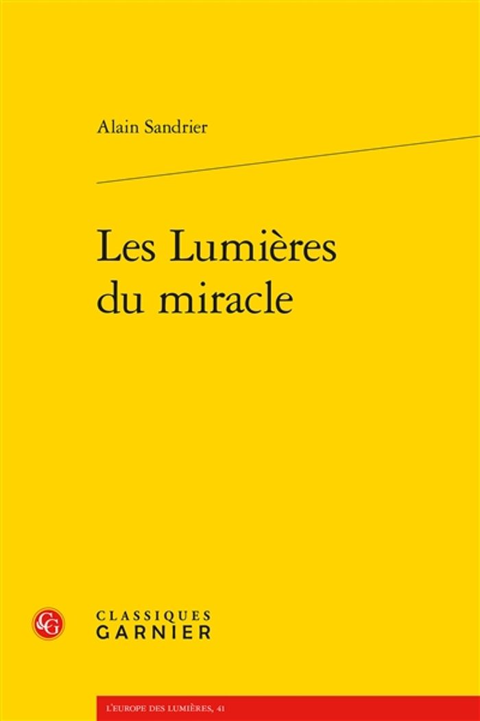 Couverture du livre « LES LUMIERES DU MIRACLE » de Alain Sandrier, librairie Les Contes Infusés à Corte
