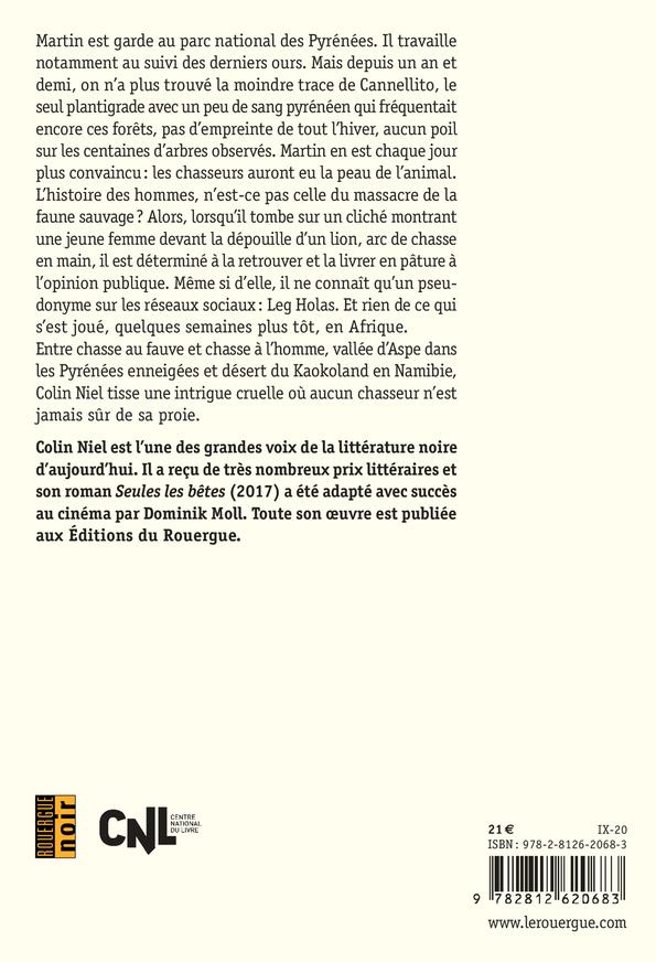Quatrième de couverture de « Entre fauves : roman »
