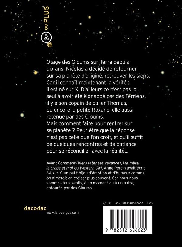 Quatrième de couverture de « Né sur X »