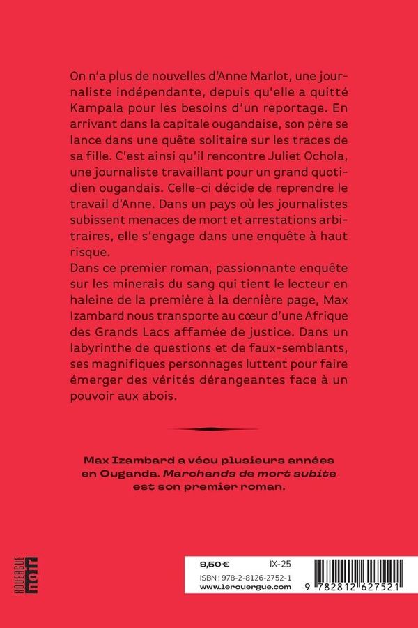 Quatrième de couverture de « Marchands de mort subite »