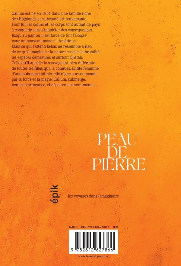 Quatrième de couverture de « Peau de pierre »
