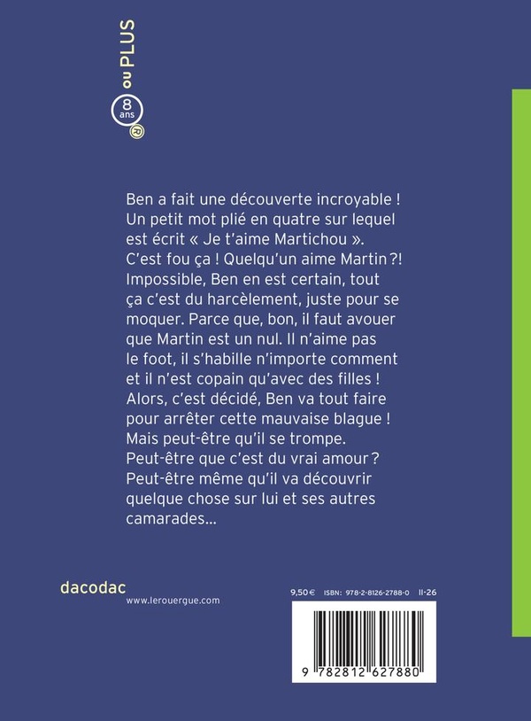 Quatrième de couverture de « Qui aime Martin ? »