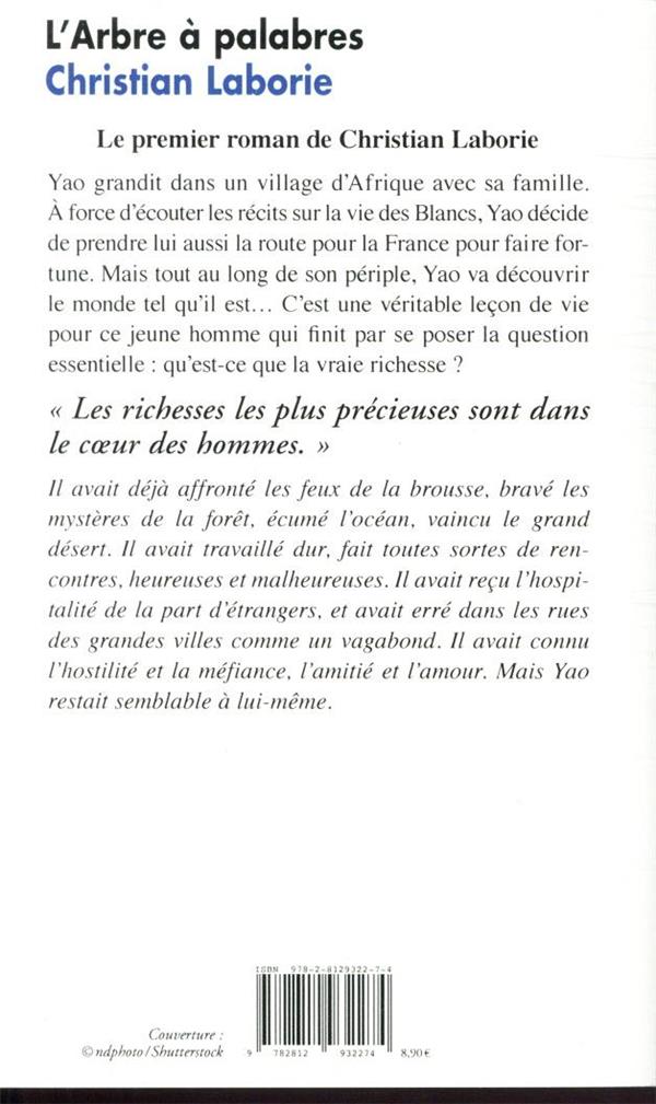 Quatrième de couverture de « L'arbre à palabres »