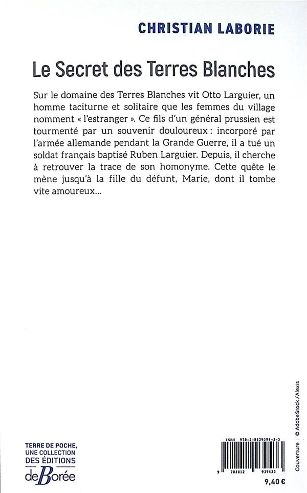 Quatrième de couverture de « Le secret des terres blanches »