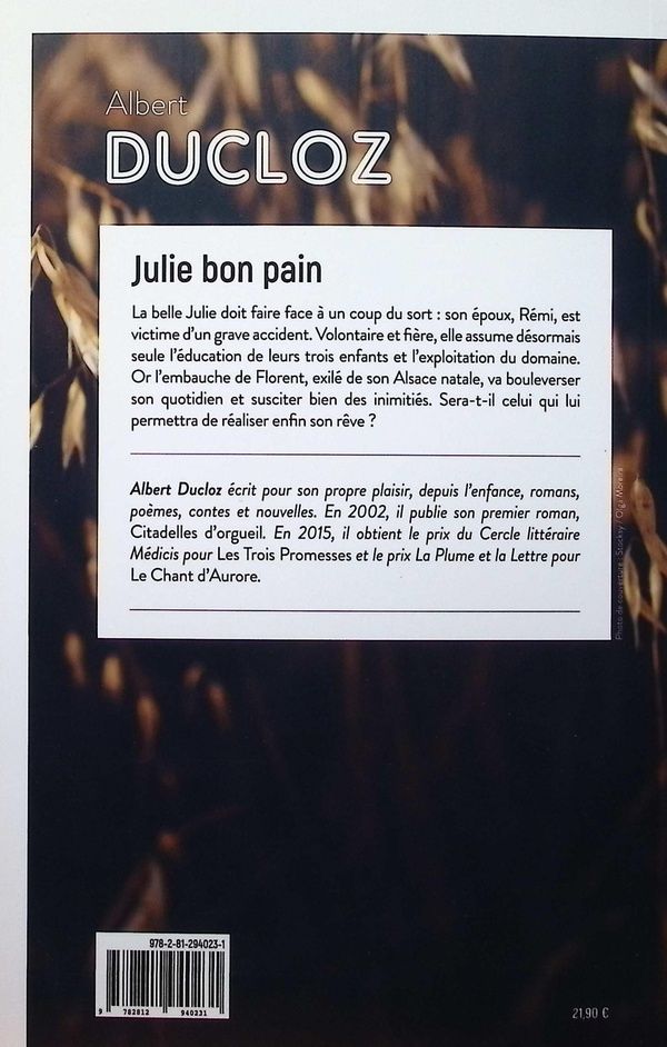 Quatrième de couverture de « Julie bon pain : roman »