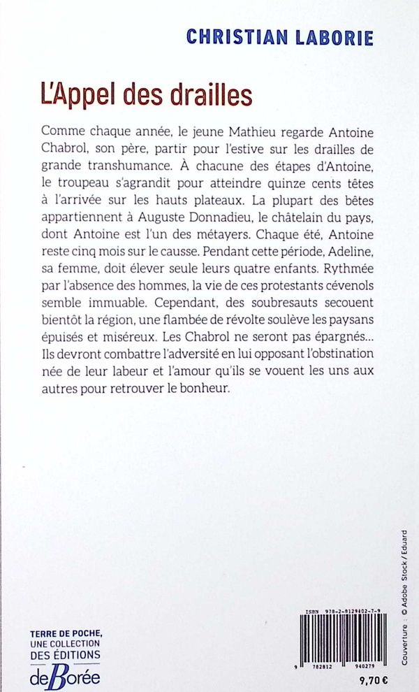 Quatrième de couverture de « L'appel des drailles »