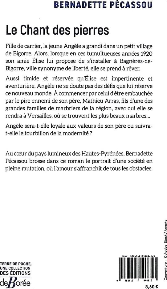Quatrième de couverture de « Le chant des pierres »