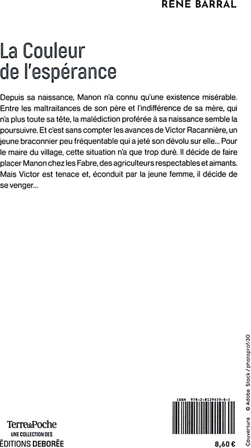 Quatrième de couverture de « La couleur de l'espérance »