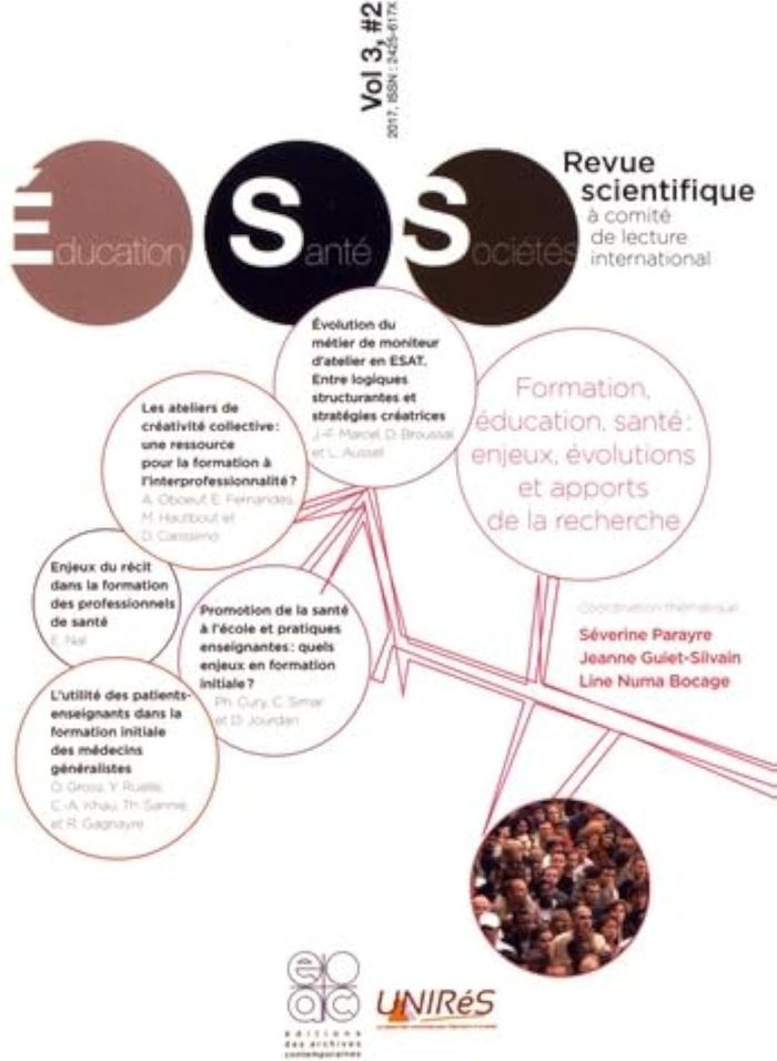 Couverture du livre « REVUE EDUCATION, SANTE, SOCIETES, VOL. 3, NO. 2 - FORMATION, EDUCATION, SANTE : ENJEUX, EVOLUTIONS E » de Collectif, librairie Les Contes Infusés à Corte
