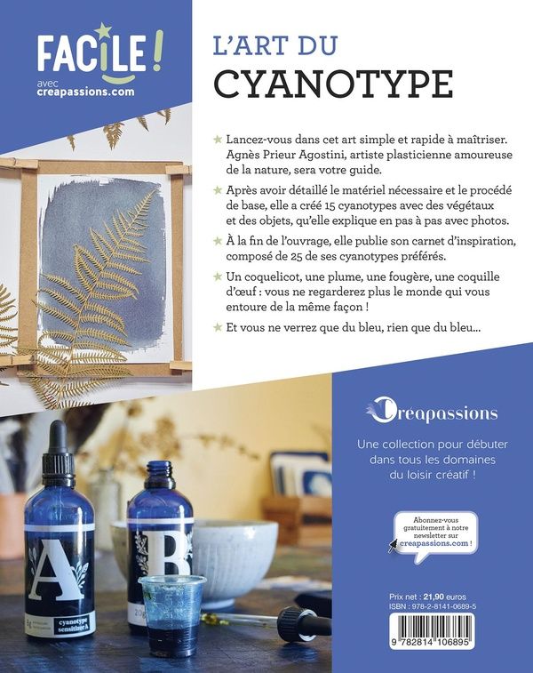 Quatrième de couverture de « L'art du cyanotype »