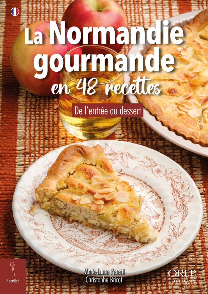 Couverture du livre « La Normandie gourmande en 48 recettes » de Marie-Laure Peretti, librairie Les Contes Infusés à Corte