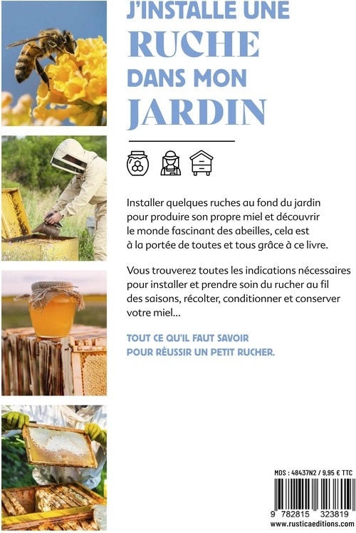 Quatrième de couverture de « J'installe une ruche dans mon jardin »