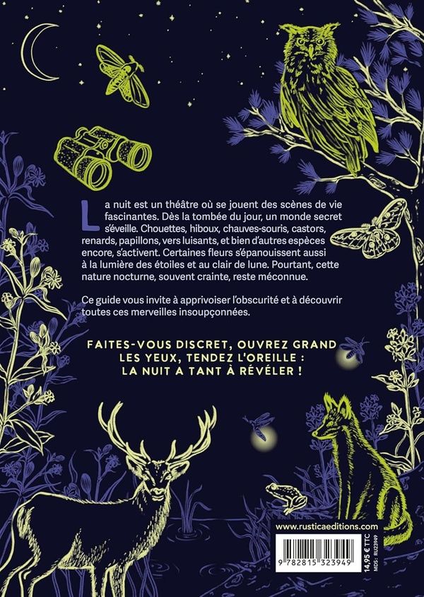 Quatrième de couverture de « OBSERVER LA NATURE SAUVAGE LA NUIT »