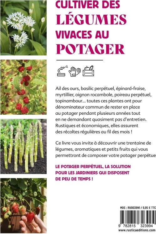 Quatrième de couverture de « Cultiver des légumes vivaces au potager »