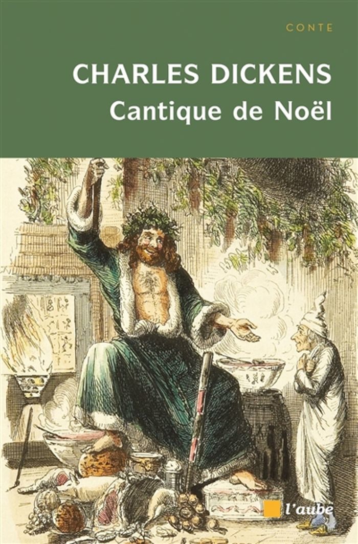 Couverture du livre « Cantique de Noël : conte traduit de l'anglais » de Charles Dickens, librairie Les Contes Infusés à Corte
