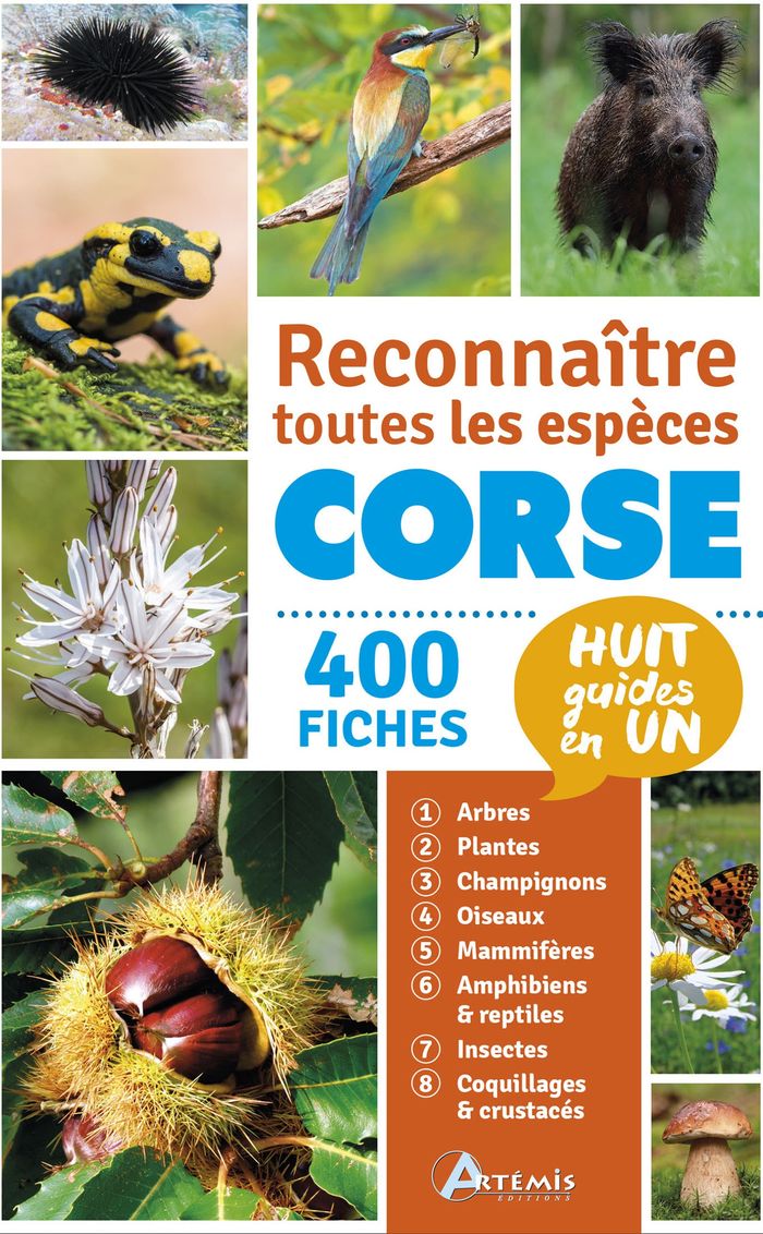 Couverture du livre « CORSE, RECONNAITRE TOUTES LES ESPECES », librairie Les Contes Infusés à Corte
