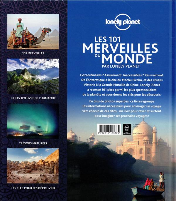 Quatrième de couverture de « Les 101 merveilles du monde : les trésors de la planète à la portée de tous les voyageurs »