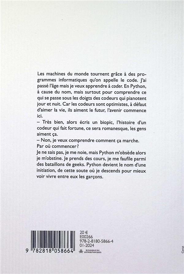 Quatrième de couverture de « Python : roman »