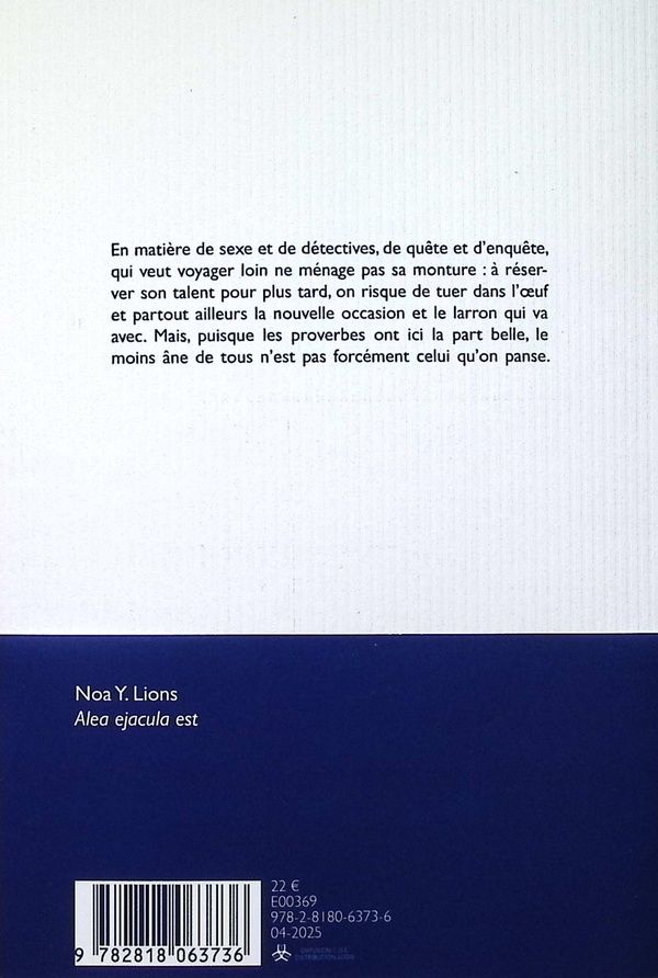 Quatrième de couverture de « Alea ejacula est »