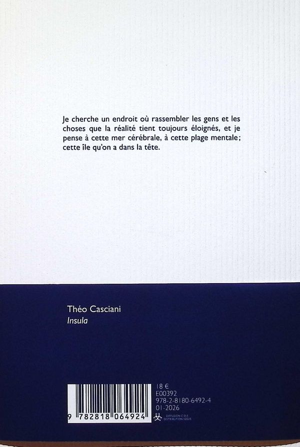Quatrième de couverture de « Insula : roman »