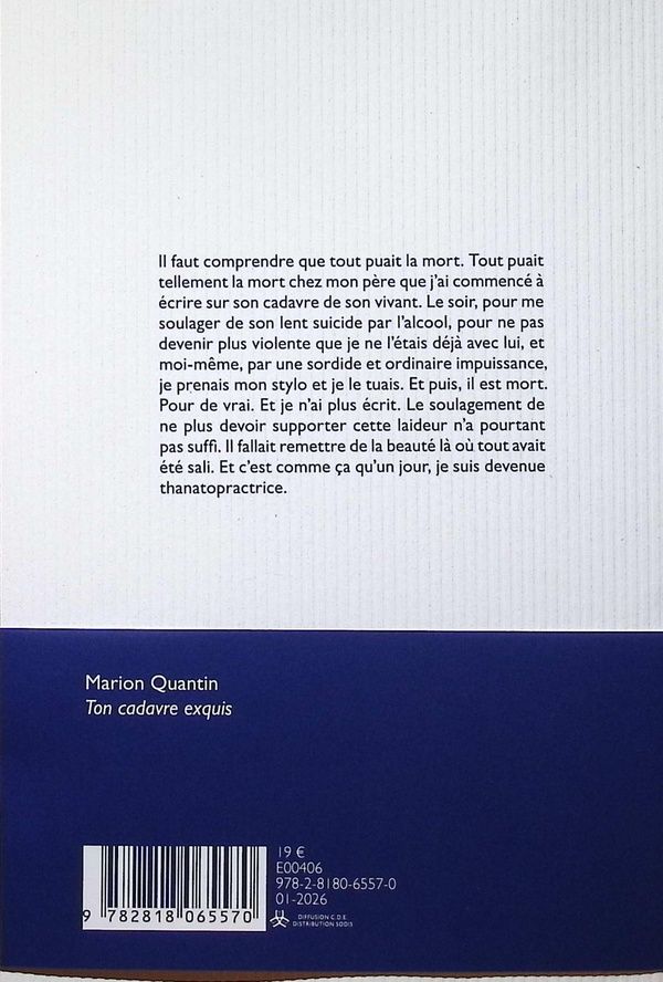 Quatrième de couverture de « Ton cadavre exquis : roman »