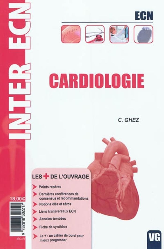 Couverture du livre « INTER ECN CARDIOLOGIE » de Ghez C., librairie Les Contes Infusés à Corte