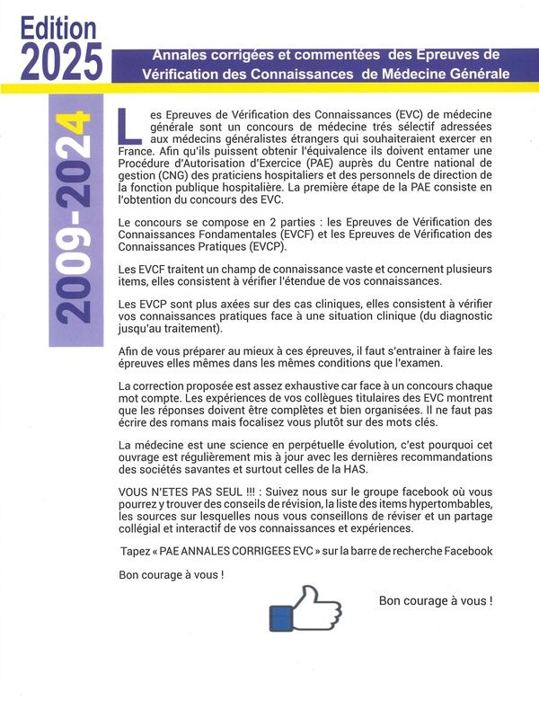 Quatrième de couverture de « Médecine générale »