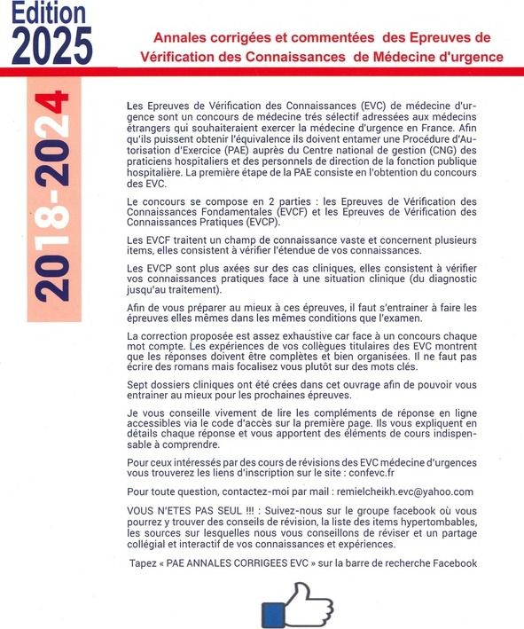 Quatrième de couverture de « Médecine d'urgence »