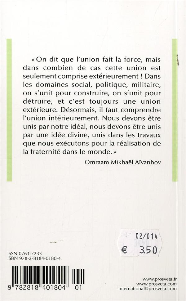 Quatrième de couverture de « UN IDEAL DE VIE FRATERNELLE »