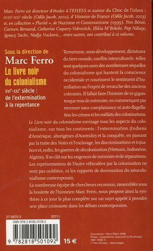 Quatrième de couverture de « LE LIVRE NOIR DU COLONIALISME »