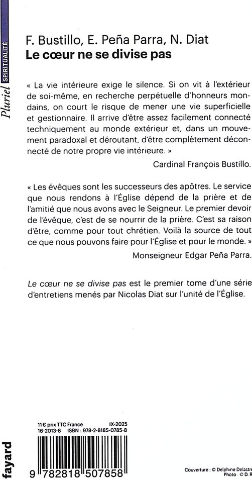 Quatrième de couverture de « Le coeur ne se divise pas »