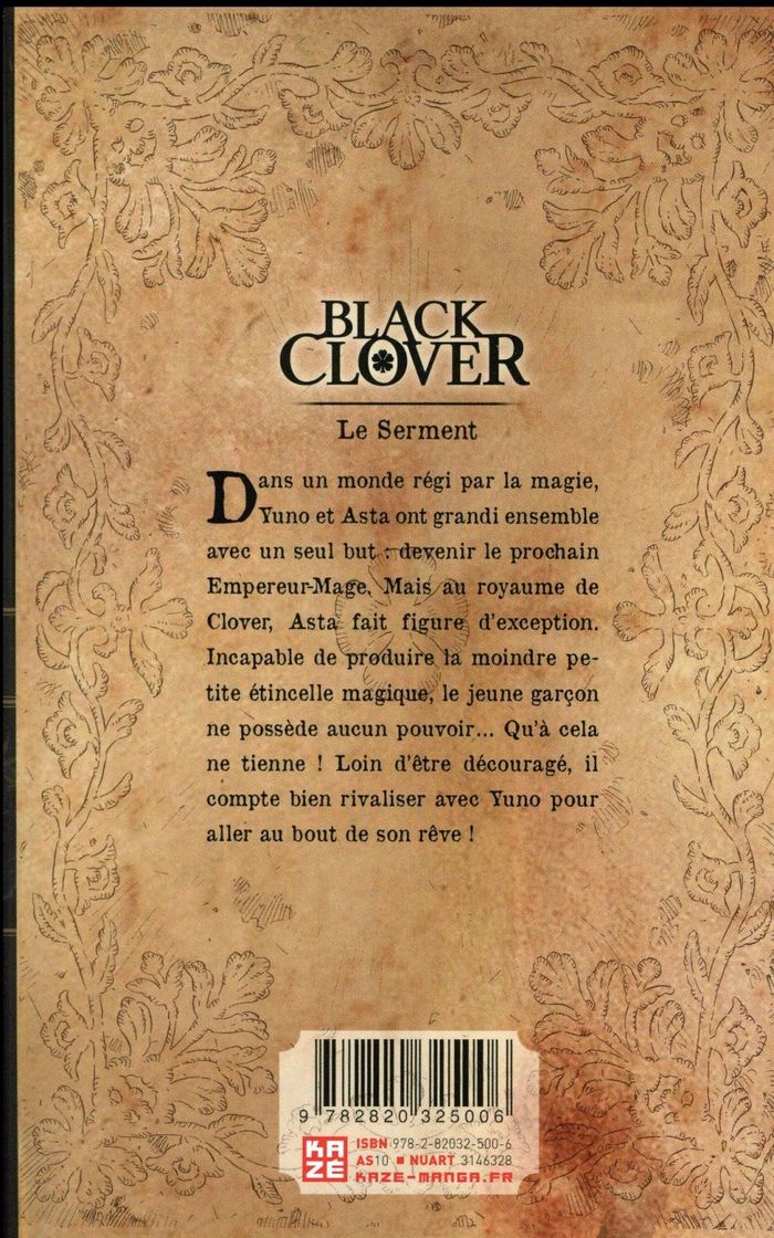 Quatrième de couverture de « BLACK CLOVER T01 »