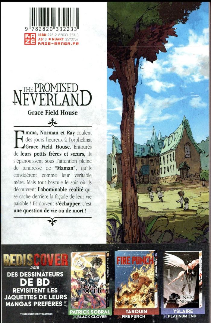 Quatrième de couverture de « THE PROMISED NEVERLAND T01 »