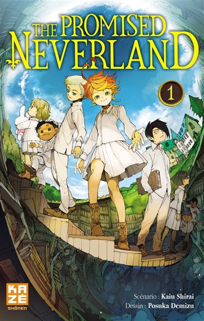 Couverture du livre « THE PROMISED NEVERLAND T01 » de Demizu/shirai, librairie Les Contes Infusés à Corte