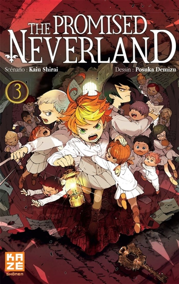 Couverture du livre « THE PROMISED NEVERLAND T03 » de Demizu/shirai, librairie Les Contes Infusés à Corte