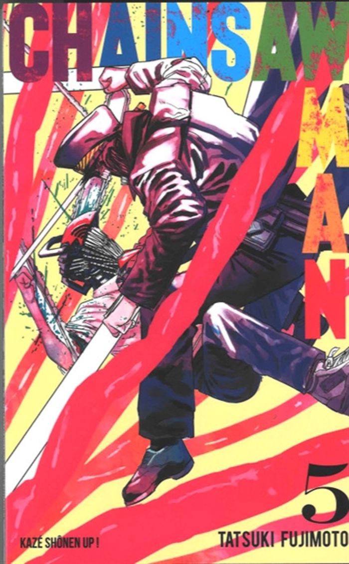 Couverture du livre « CHAINSAW MAN T05 », librairie Les Contes Infusés à Corte