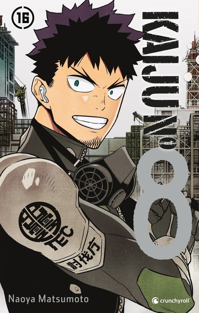 Couverture du livre « KAIJU N 8 T16 » de Naoya Matsumoto, librairie Les Contes Infusés à Corte