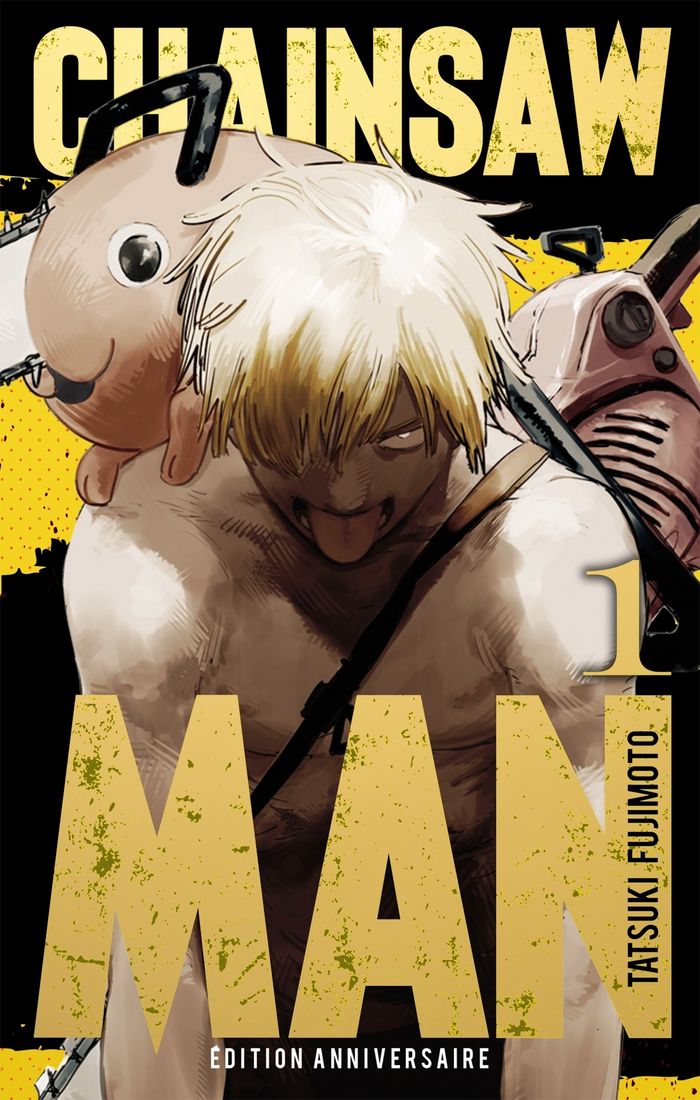 Couverture du livre « Chainsaw man » de Tatsuki Fujimoto, librairie Les Contes Infusés à Corte