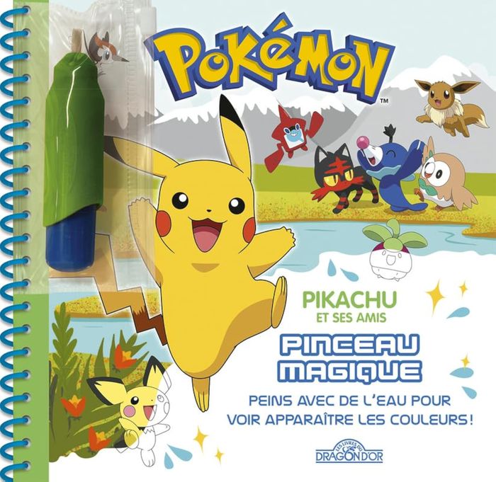 Couverture du livre « POKEMON - PINCEAU MAGIQUE - PIKACHU ET SES AMIS » de The Pokemon Company, librairie Les Contes Infusés à Corte