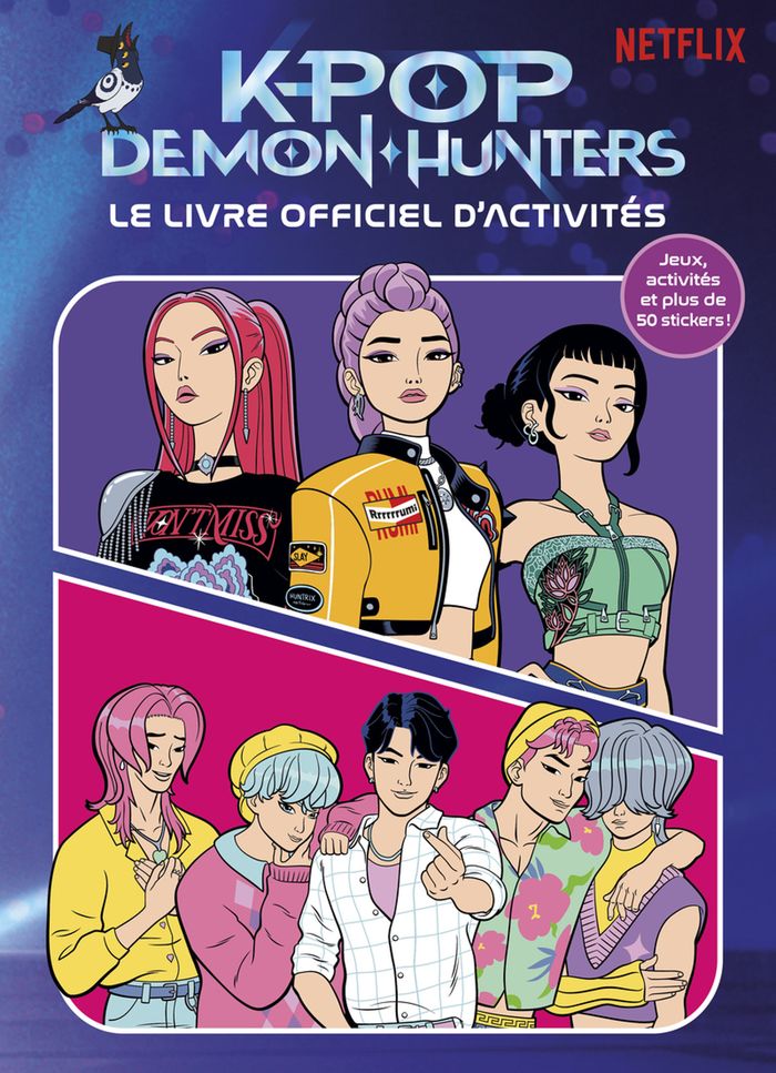 Couverture du livre « KPOP DEMON HUNTERS - LE LIVRE OFFICIEL D'ACTIVITES » de Netflix, librairie Les Contes Infusés à Corte