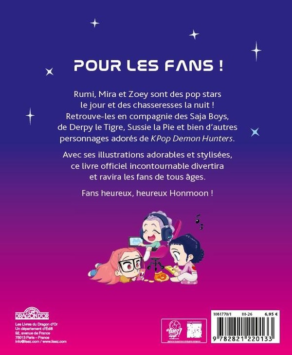 Quatrième de couverture de « KPOP DEMON HUNTERS - POUR LES FANS ! »