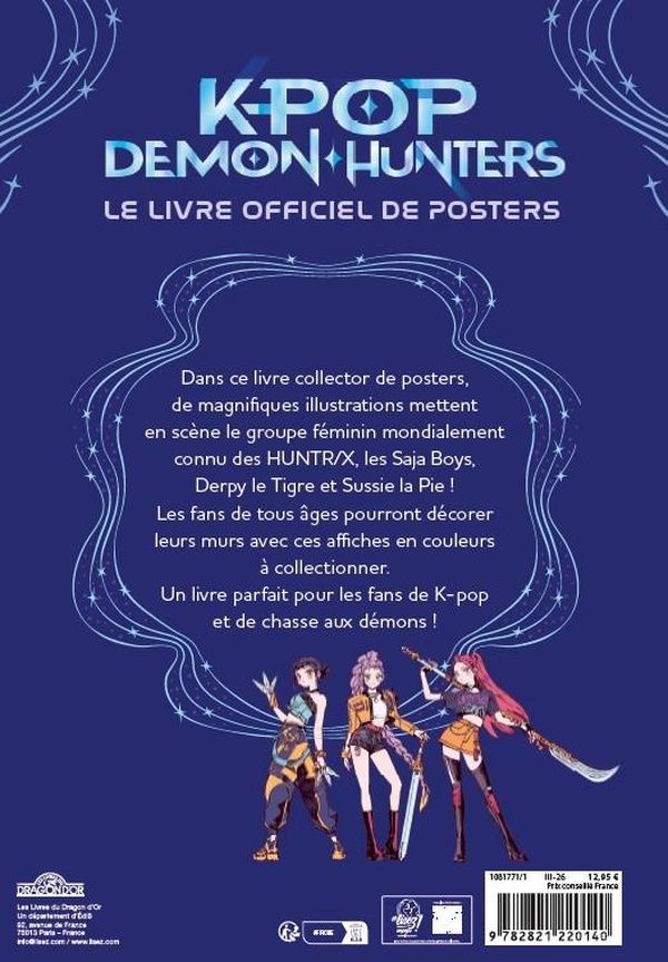 Quatrième de couverture de « KPOP DEMON HUNTERS - LE LIVRE OFFICIEL DE POSTERS »