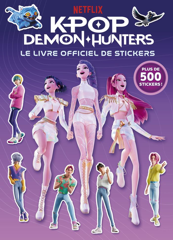 Couverture du livre « KPOP DEMON HUNTERS - LE LIVRE OFFICIEL DE STICKERS », librairie Les Contes Infusés à Corte