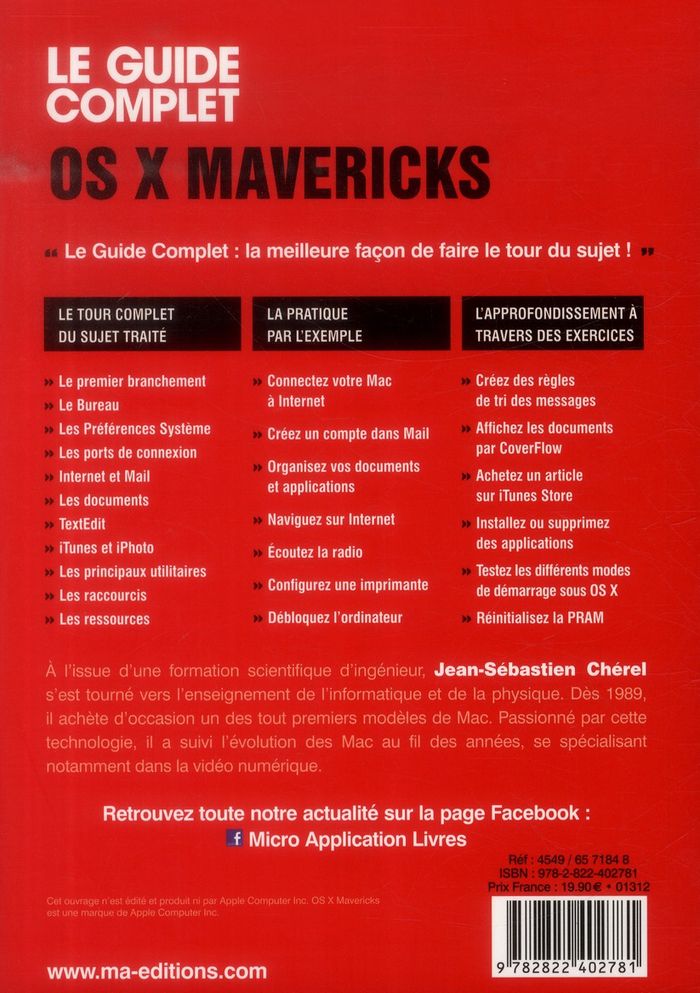 Quatrième de couverture de « COMPLET OS X MAVERICKS »